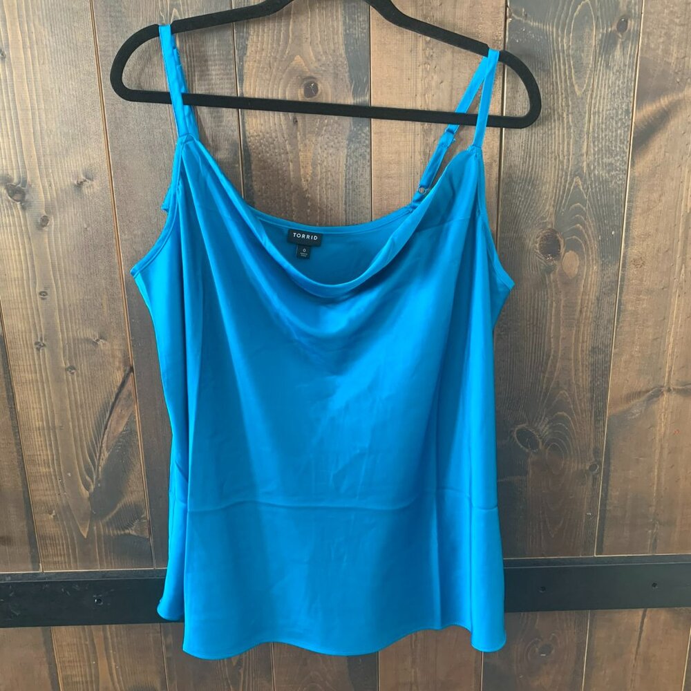 Torrid Blue Flowy Tank Size 12